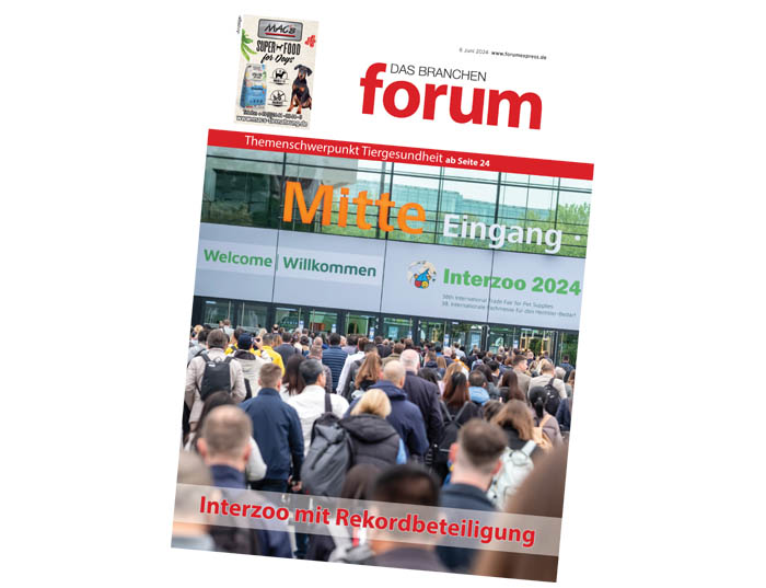 Die Juni-Ausgabe des BRANCHEN forum berichtet ausführlich über die Interzoo, die im Mai in Nürnberg stattfand.